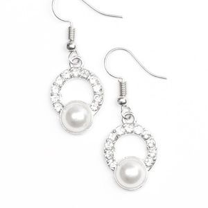 A Win-Win - White Earrings